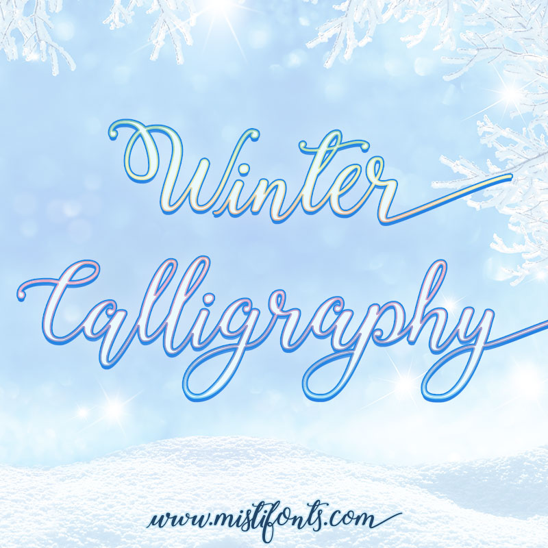 Winter Calligraphy Typeface by Misti's Fonts
