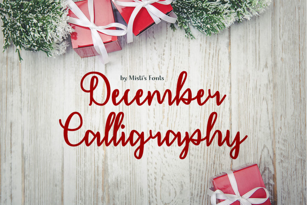 December Calligraphy Typeface by Misti's Fonts
