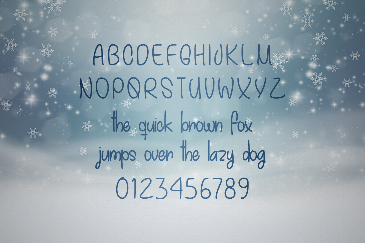My December Typeface by Misti's Fonts