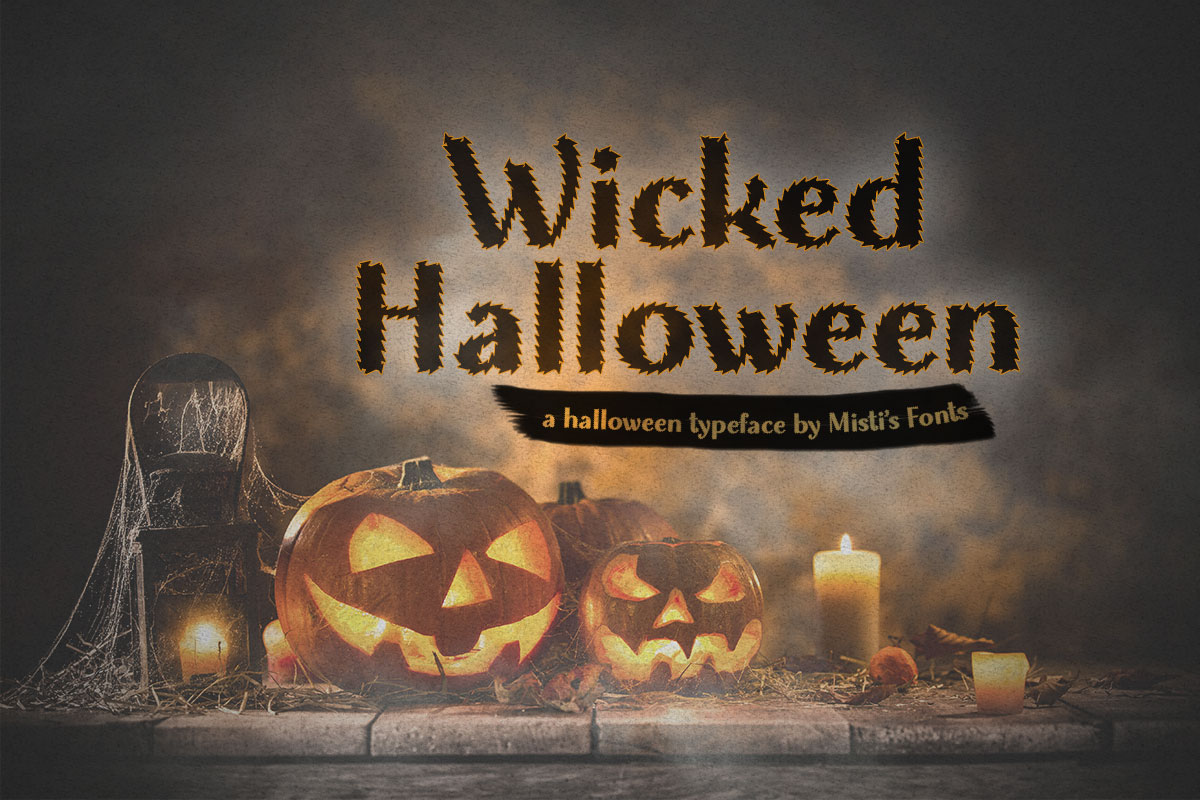 Wicked Halloween Typeface by Misti's Fonts