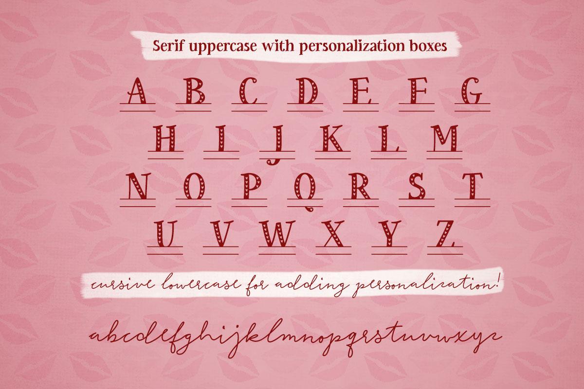 Be My Monogram Typeface by Misti's Fonts