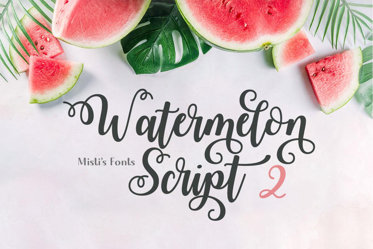 Watermelon Script 2 Typeface by Misti's Fonts