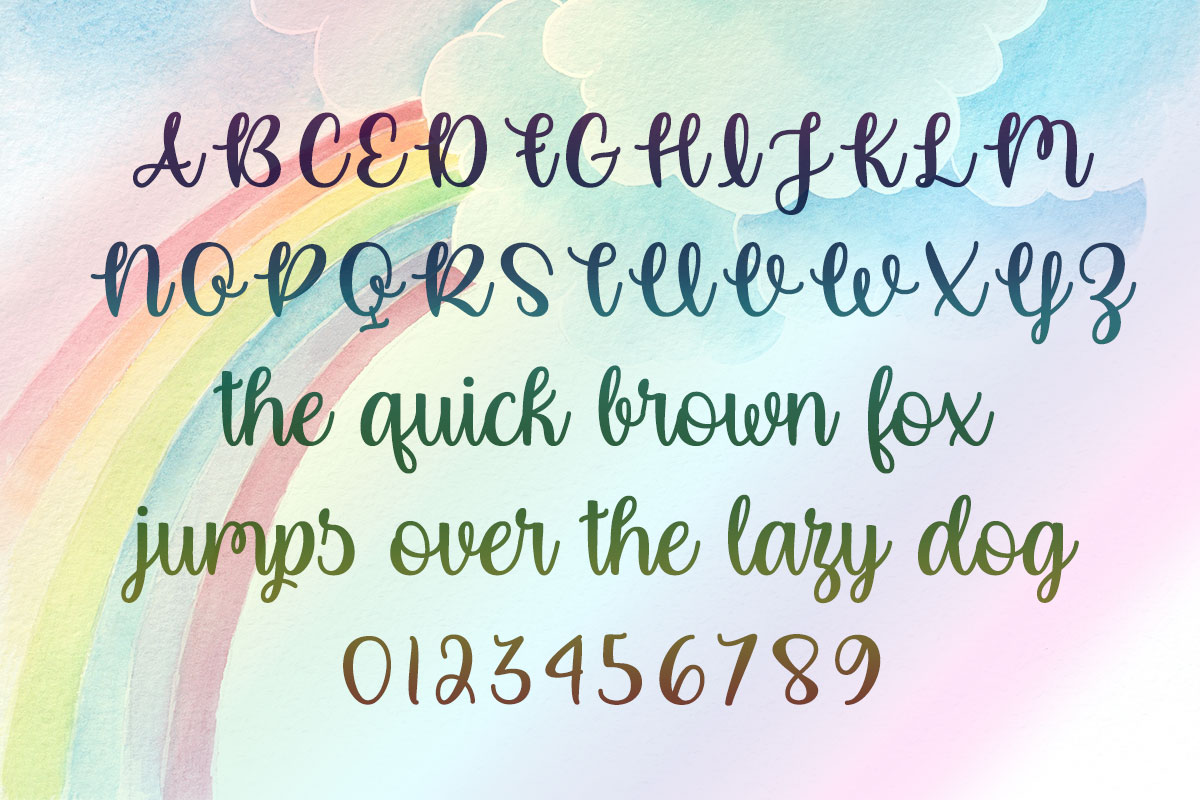 Rainbow in June Typeface by Misti's Fonts
