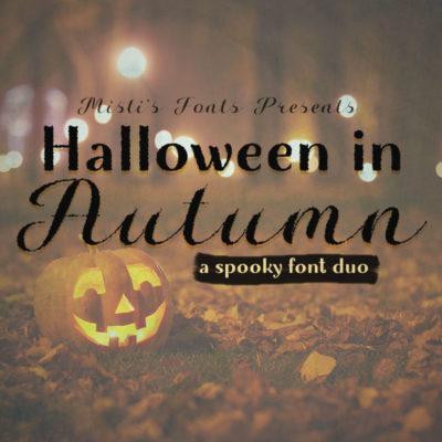 Halloween in Autumn typeface by Misti's Fonts