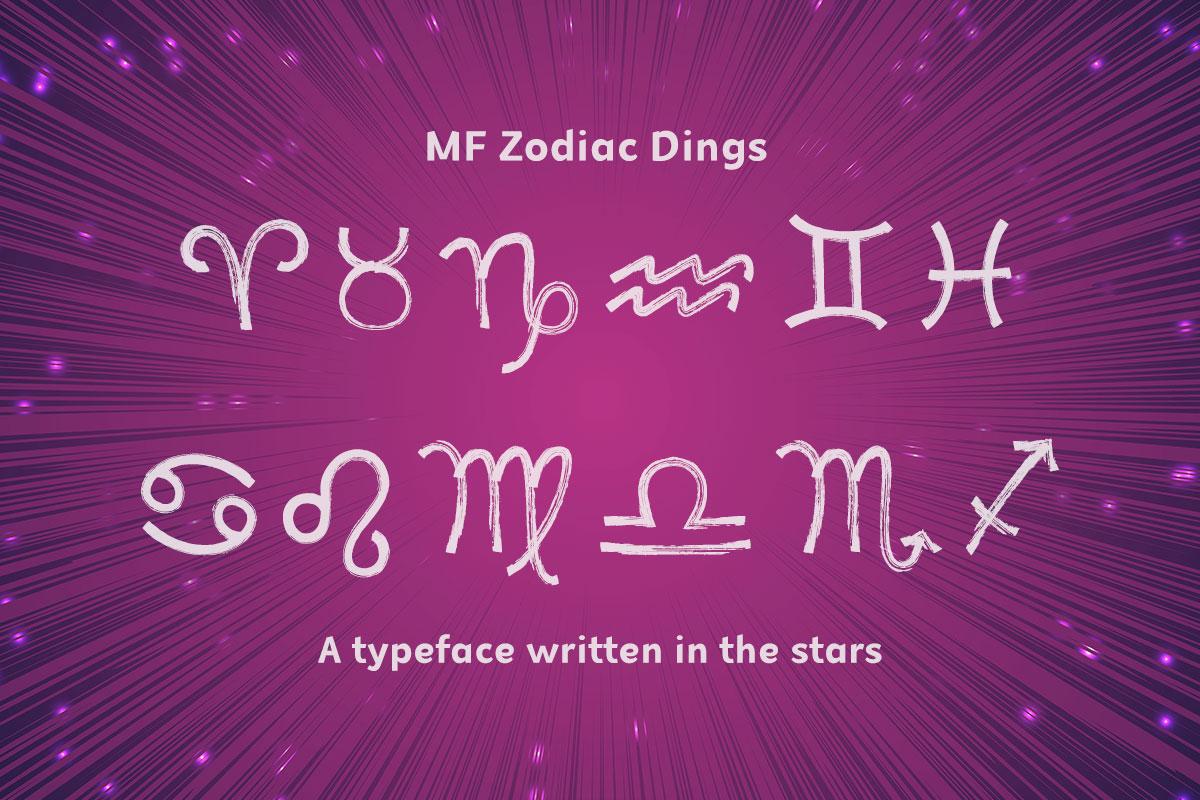 MF Zodiac Dings Typeface by Misti's Fonts