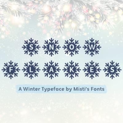 MF Snowflakes Typeface by Misti's Fonts